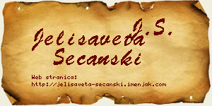 Jelisaveta Sečanski vizit kartica